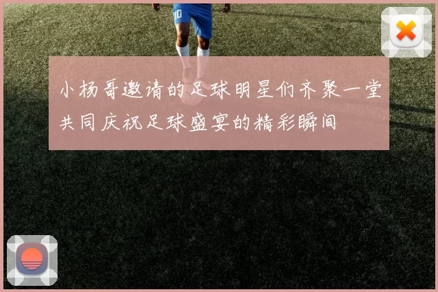 小杨哥邀请的足球明星们齐聚一堂共同庆祝足球盛宴的精彩瞬间